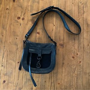 Rebecca Minkoff Black Leather Shoulder Bag Rare!
